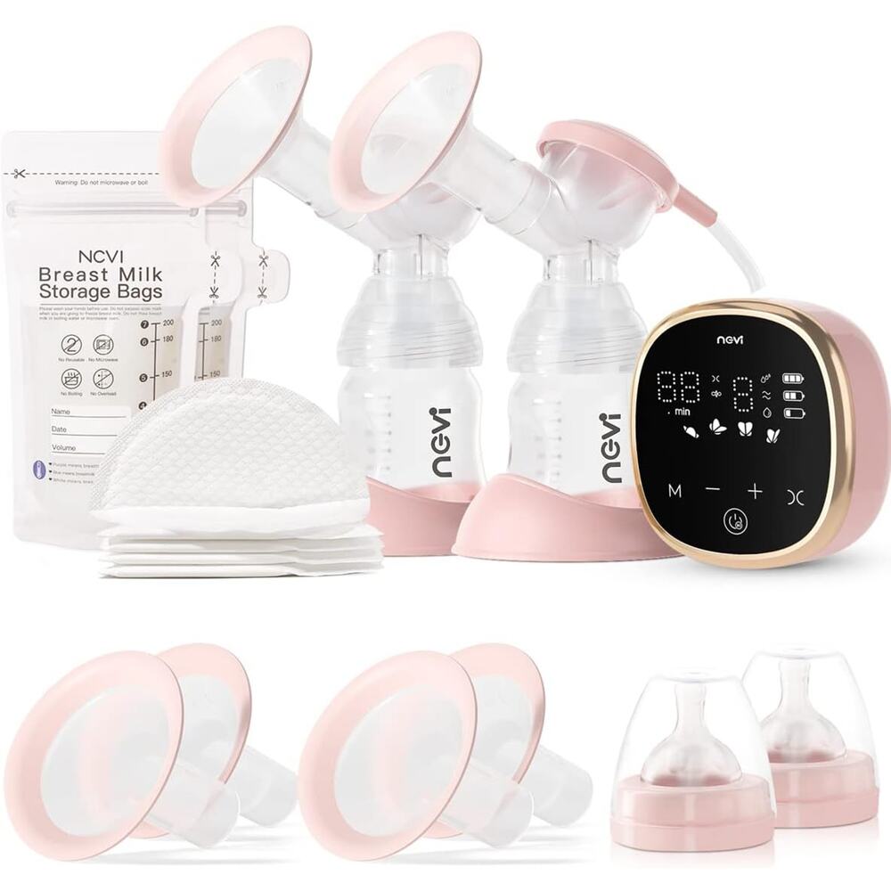Double Electric Breast Pump Kit — Pink